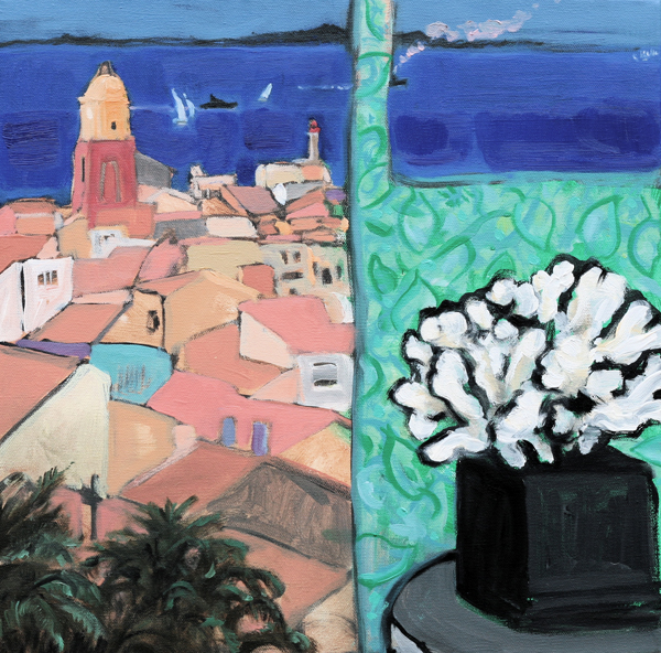Voir Saint Tropez - 40x40 _ huile sur toile